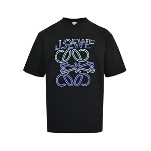 Loewe Anagram Blur Logo T-Shirt- Black (1) Loewe Anagram Blur Logo T-Shirt- Black