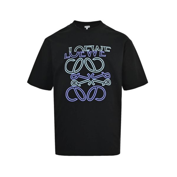 Loewe Anagram Blur Logo T-Shirt- Black