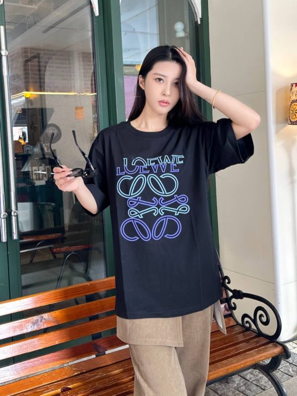 Loewe Anagram Blur Logo T-Shirt- Black