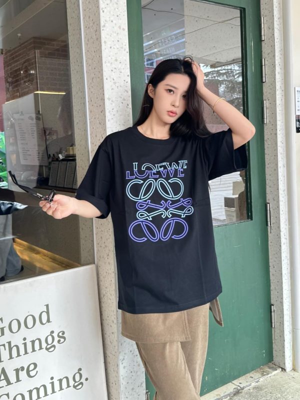 Loewe Anagram Blur Logo T-Shirt- Black