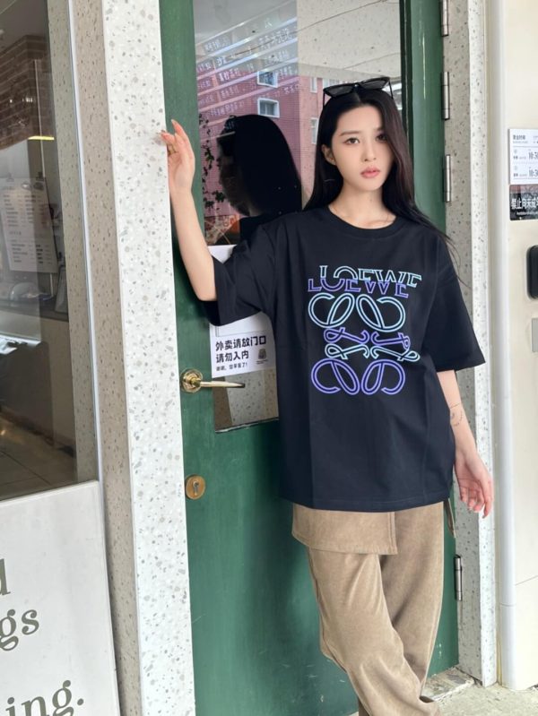 Loewe Anagram Blur Logo T-Shirt- Black