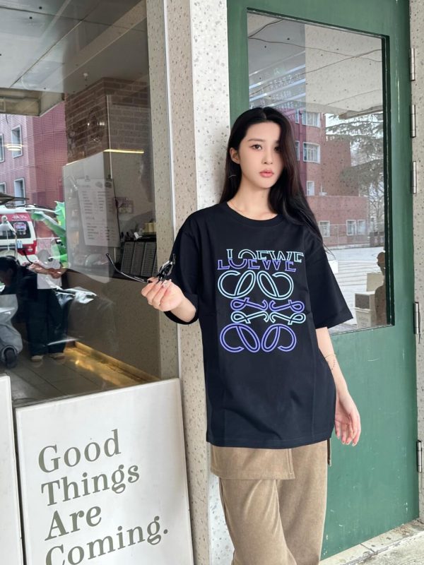 Loewe Anagram Blur Logo T-Shirt- Black