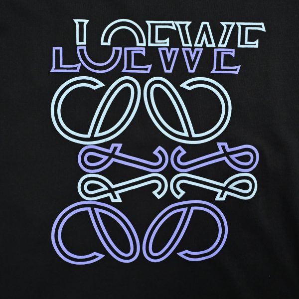 Loewe Anagram Blur Logo T-Shirt- Black