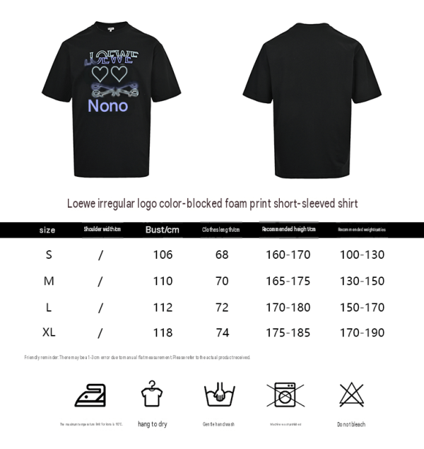 Loewe Anagram Blur Logo T-Shirt- Black