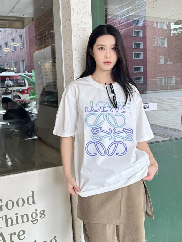 Loewe Anagram Blur Logo T-Shirt- White