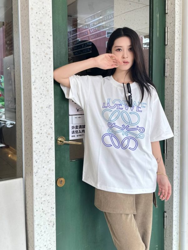 Loewe Anagram Blur Logo T-Shirt- White