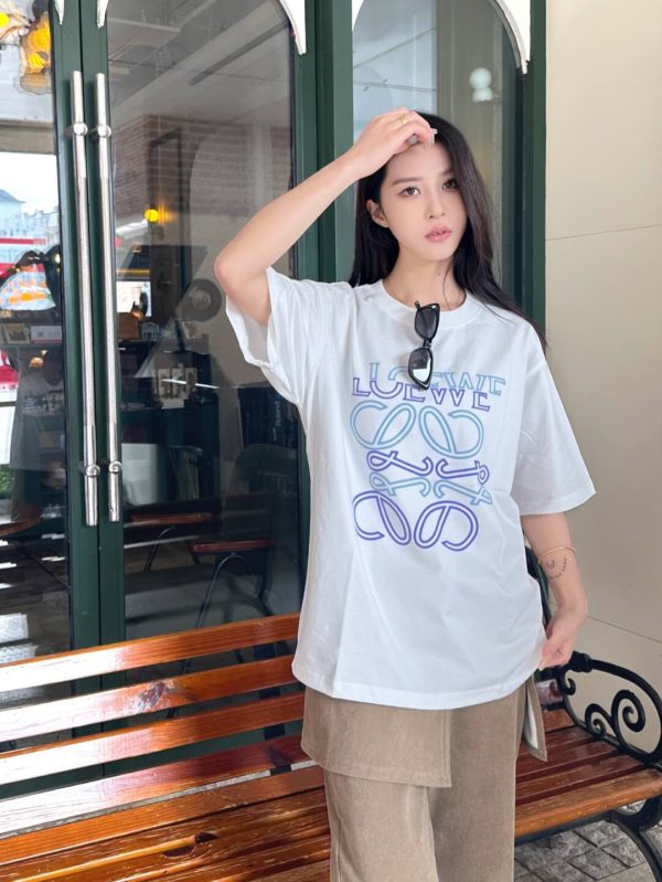 Loewe Anagram Blur Logo T-Shirt- White