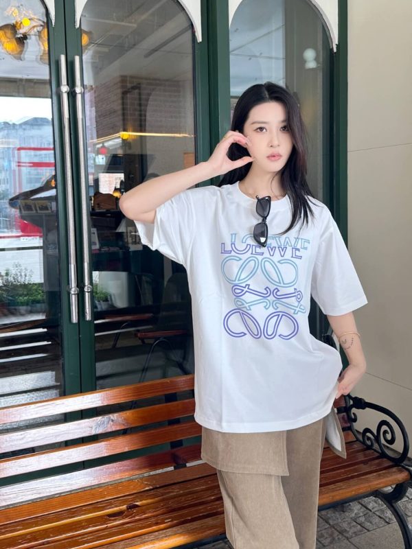 Loewe Anagram Blur Logo T-Shirt- White
