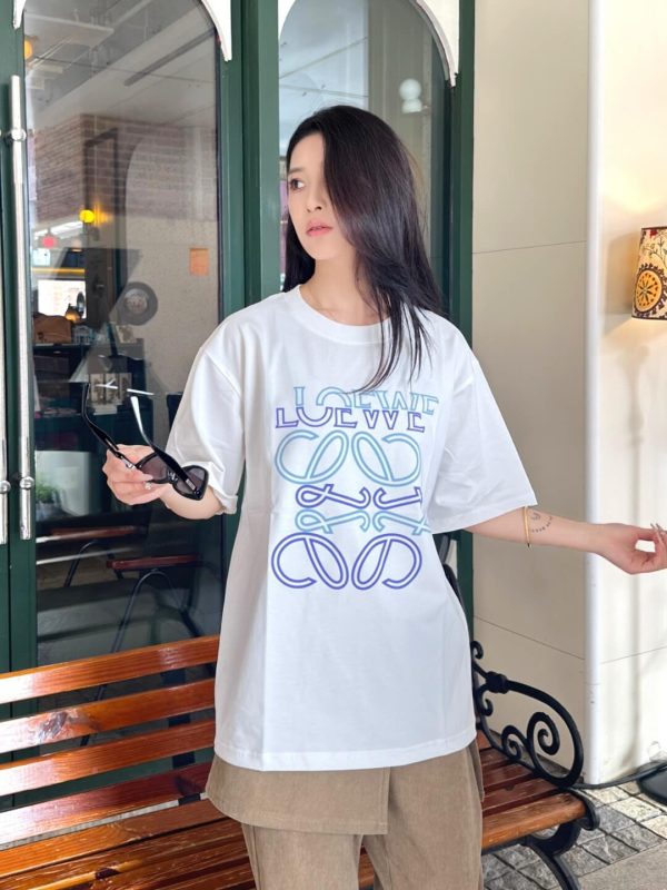 Loewe Anagram Blur Logo T-Shirt- White