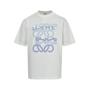 Loewe Anagram Blur Logo T-Shirt- White (8) Loewe Anagram Blur Logo T-Shirt- White