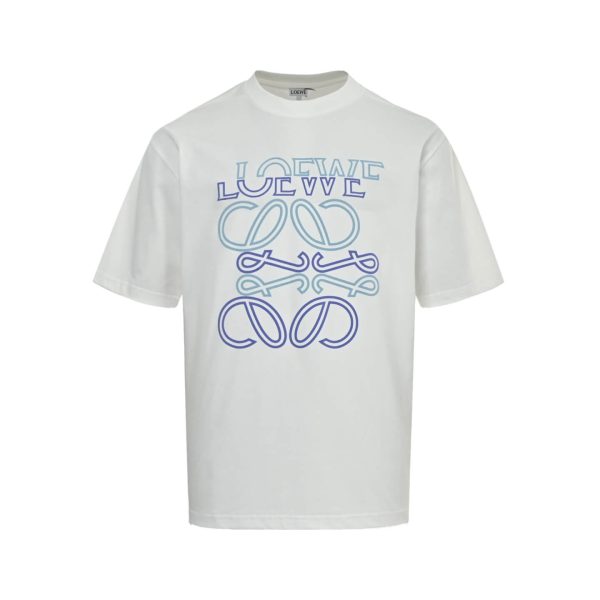 Loewe Anagram Blur Logo T-Shirt- White