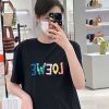 Loewe Embroidered Relaxed Fit Cotton T-Shirt-  black