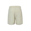 Loewe Relaxed Fit Linen Blend Boxer Style Embroidered Shorts- Beige