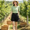 Loewe Relaxed Fit Linen Blend Boxer Style Embroidered Shorts- Black (4) Loewe Relaxed Fit Linen Blend Boxer Style Embroidered Shorts- Black