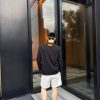 Louis Vuitton Cotton Inside Out Long Sleeve Crew Neck T-Shirt- Black (5) Louis Vuitton Cotton Inside Out Long Sleeve Crew Neck T-Shirt- Black