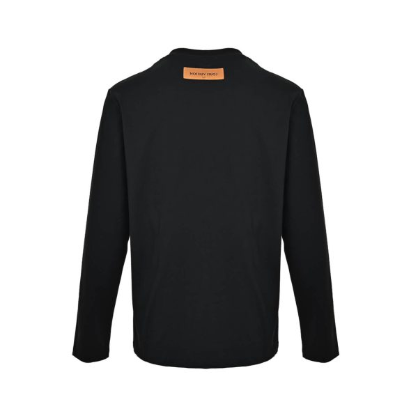Louis Vuitton Cotton Inside Out Long Sleeve Crew Neck T-Shirt- Black (9) Louis Vuitton Cotton Inside Out Long Sleeve Crew Neck T-Shirt- Black