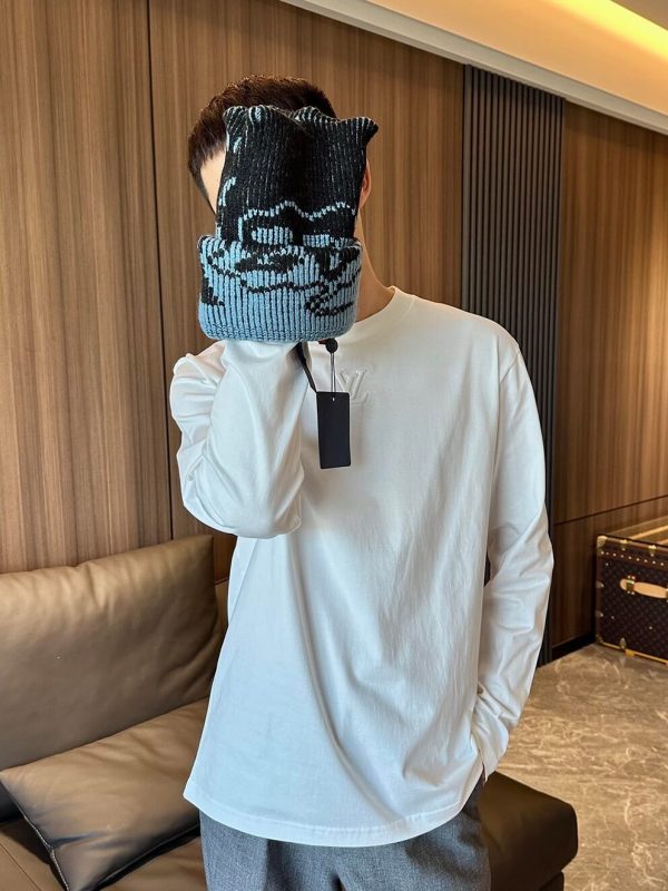 Louis Vuitton Cotton Inside Out Long Sleeve Crew Neck T-Shirt- White
