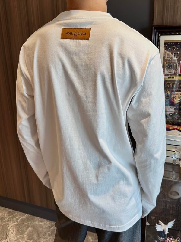 Louis Vuitton Cotton Inside Out Long Sleeve Crew Neck T-Shirt- White