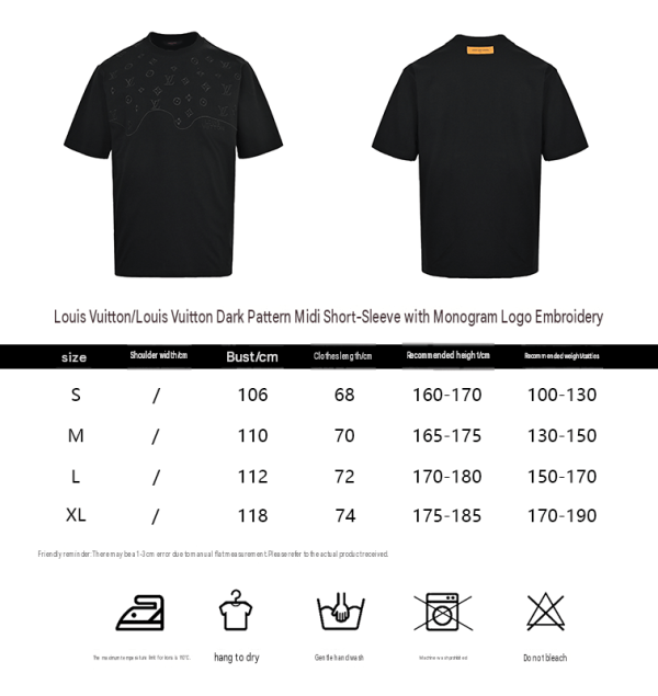 Louis Vuitton Embossed LV T-Shirt-Black