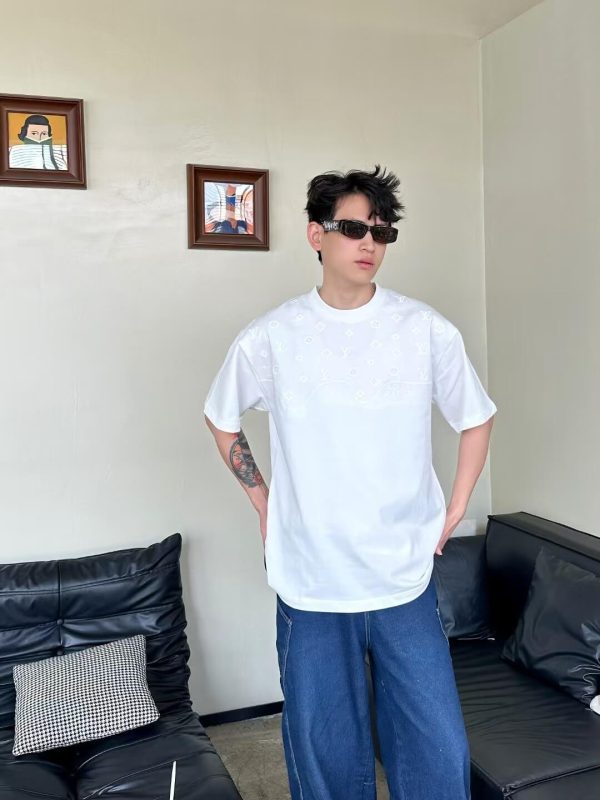 Louis Vuitton Embossed LV T-Shirt- Optic White