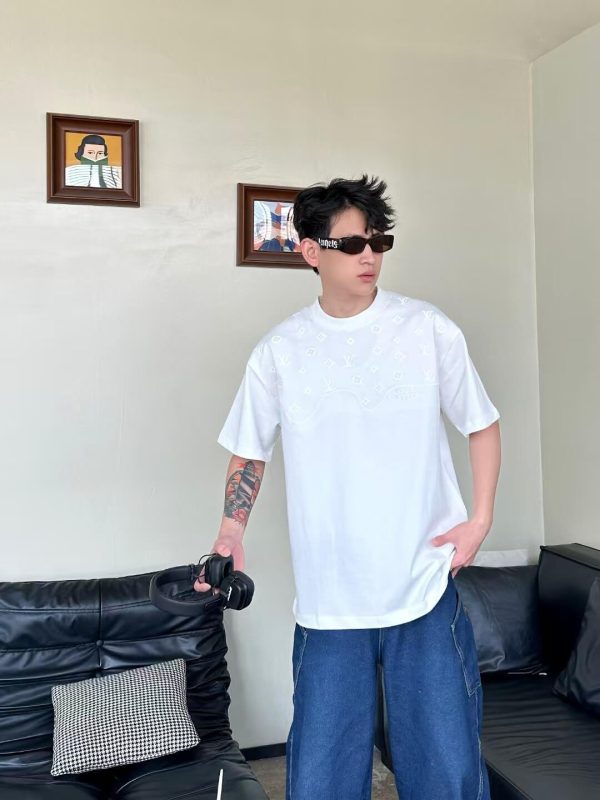 Louis Vuitton Embossed LV T-Shirt- Optic White