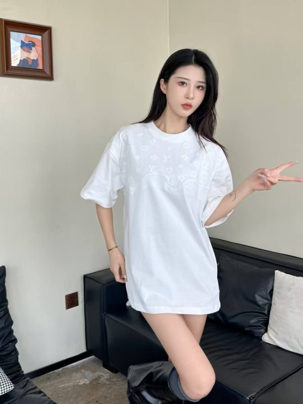 Louis Vuitton Embossed LV T-Shirt- Optic White