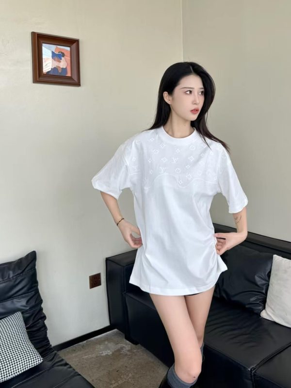 Louis Vuitton Embossed LV T-Shirt- Optic White