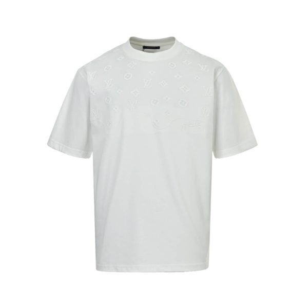 Louis Vuitton Embossed LV T-Shirt- Optic White
