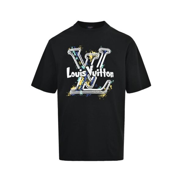 Louis Vuitton Graffiti/Splash Art Logo Tee- Black