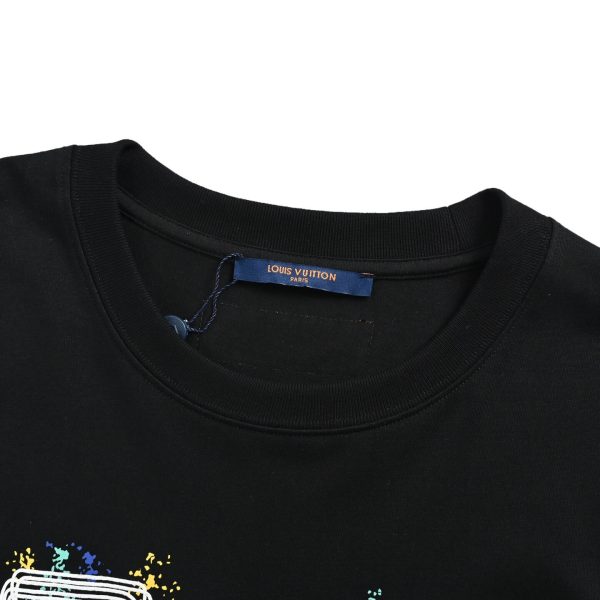 Louis Vuitton Graffiti/Splash Art Logo Tee- Black