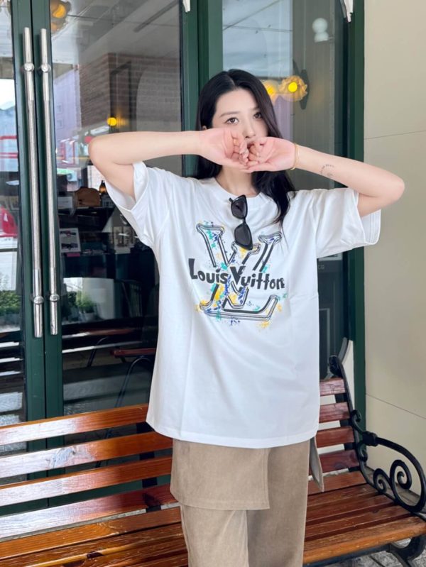 Louis Vuitton Graffiti/Splash Art Logo Tee- White