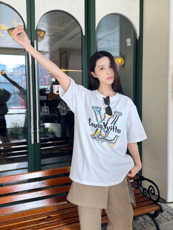Louis Vuitton Graffiti/Splash Art Logo Tee- White