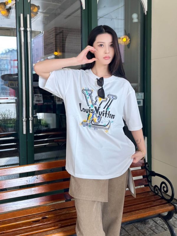 Louis Vuitton Graffiti/Splash Art Logo Tee- White