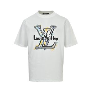 Louis Vuitton GraffitiSplash Art Logo Tee- White (8) Louis Vuitton Graffiti/Splash Art Logo Tee- White