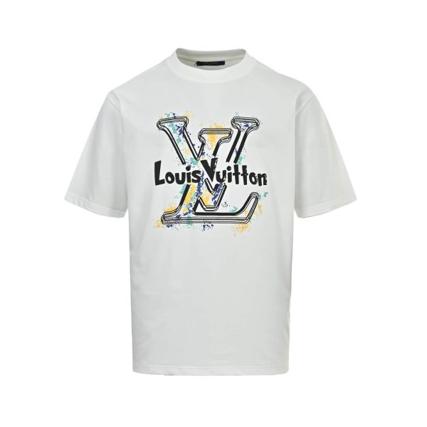 Louis Vuitton Graffiti/Splash Art Logo Tee- White