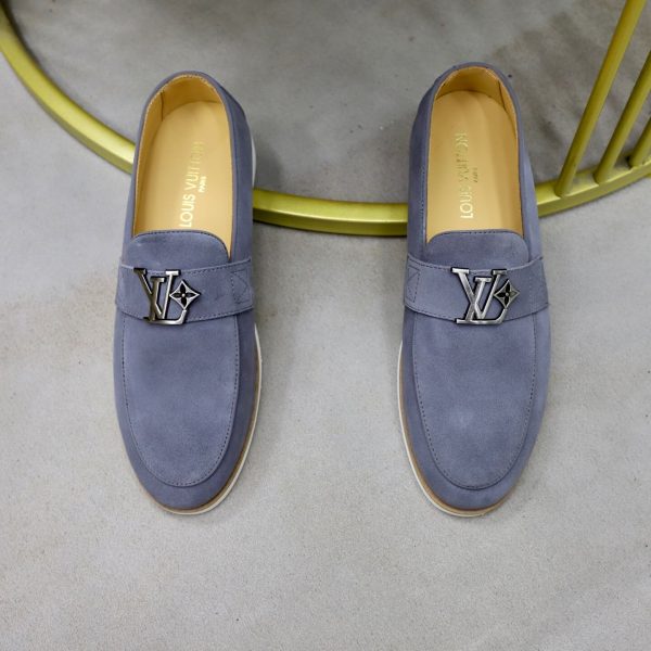 Louis Vuitton LV Initials Suede Loafer – Light Grey