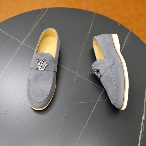 Louis Vuitton LV Initials Suede Loafer – Light Grey