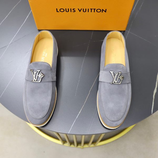 Louis Vuitton LV Initials Suede Loafer – Light Grey