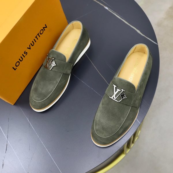 Louis Vuitton LV Initials Suede Loafer – Olive Green