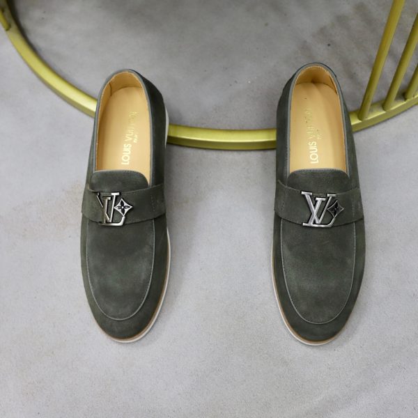 Louis Vuitton LV Initials Suede Loafer – Olive Green