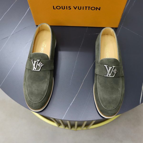 Louis Vuitton LV Initials Suede Loafer – Olive Green