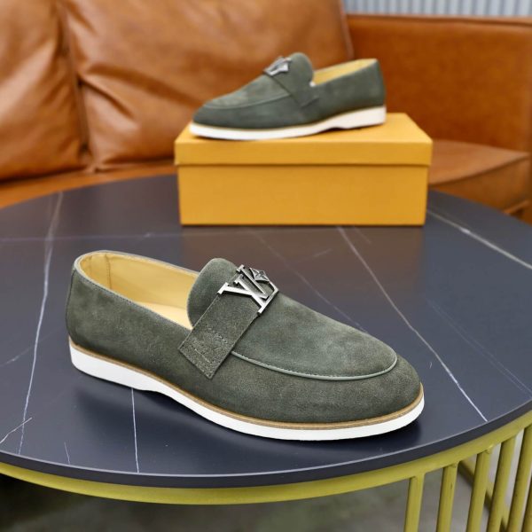 Louis Vuitton LV Initials Suede Loafer – Olive Green