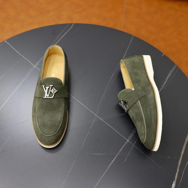 Louis Vuitton LV Initials Suede Loafer – Olive Green