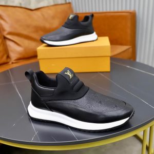 Louis Vuitton Monogram Embossed Slip-On Sneaker – Black