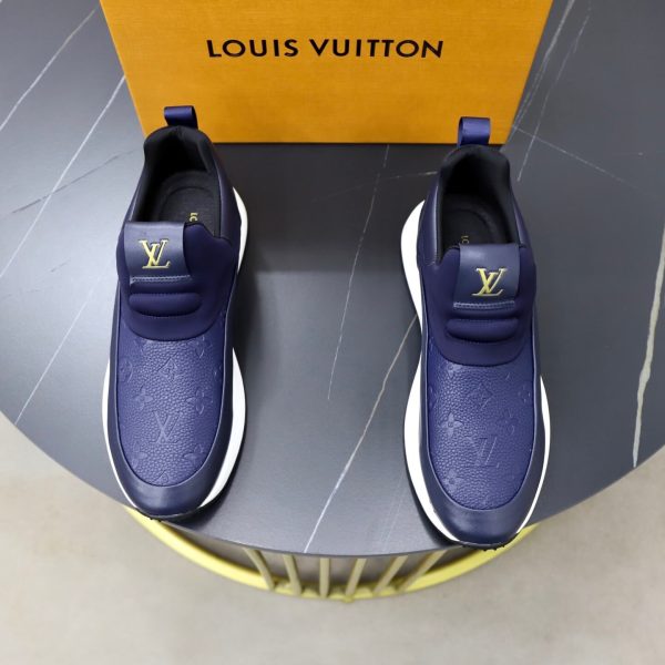 Louis Vuitton Monogram Embossed Slip-On Sneaker – Navy Blue