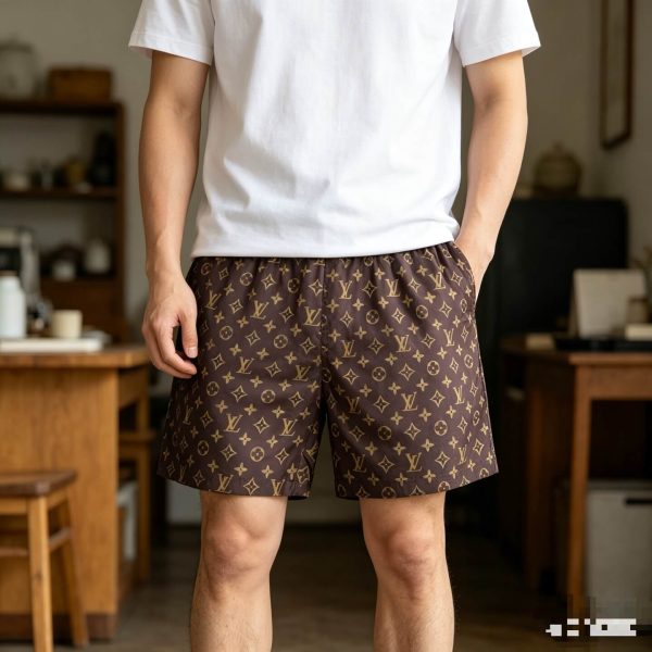 Louis Vuitton Monogram Swim Shorts- light tan (4) Louis Vuitton Monogram Swim Shorts- light tan