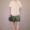 Louis Vuitton Short-Sleeved Silk-Cotton Shirt- Light Beige