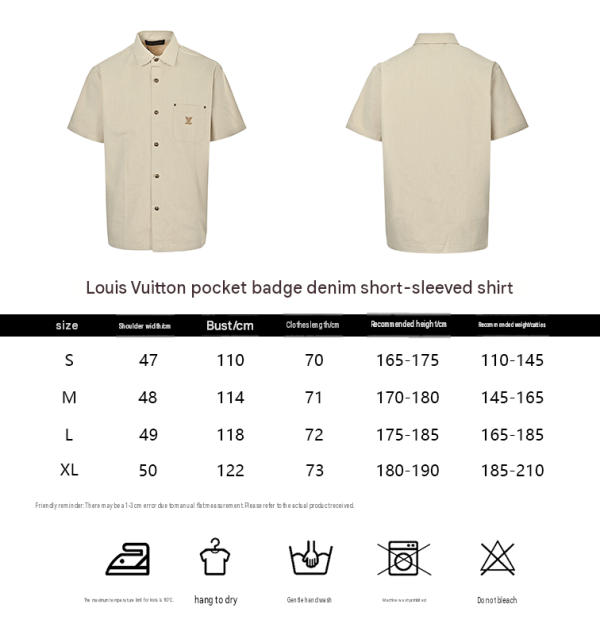 Louis Vuitton Short-Sleeved Silk-Cotton Shirt- Light Beige