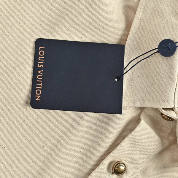 Louis Vuitton Short-Sleeved Silk-Cotton Shirt- Light Beige