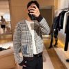 Louis Vuitton Textured Plaid Cardigan- Multicolor (1) Louis Vuitton Textured Plaid Cardigan- Multicolor